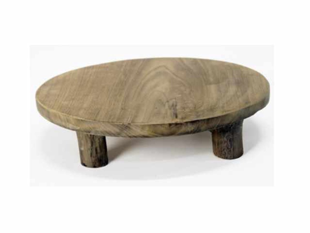 Houten tableau op pootjes - doorsnee 30 cm — cadeau in Wonen & Interieur - foto 8