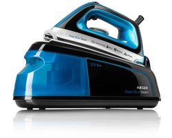 Haeger Deep Blue Steam Stoomstrijkijzer Met Stoomgenerator - 2250W - 1.2L Watertank - Stijkijzer - Stoomgeneratoren - Iron - Blauw