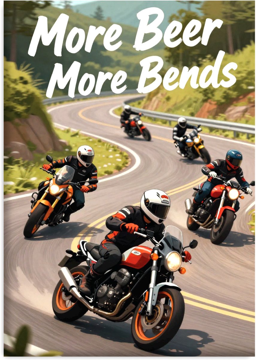 Huurdies - Poster - Motorrijder - A2
