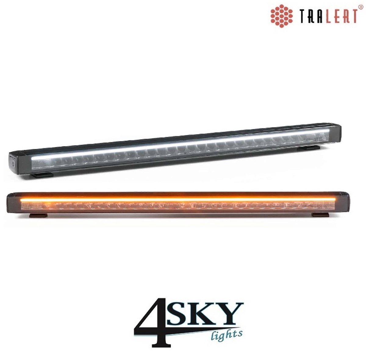 Tralert Stratos 81cm LED wit-amber DRL Lightbar incl. R65 flitser IP69K volledig gecertificeerd