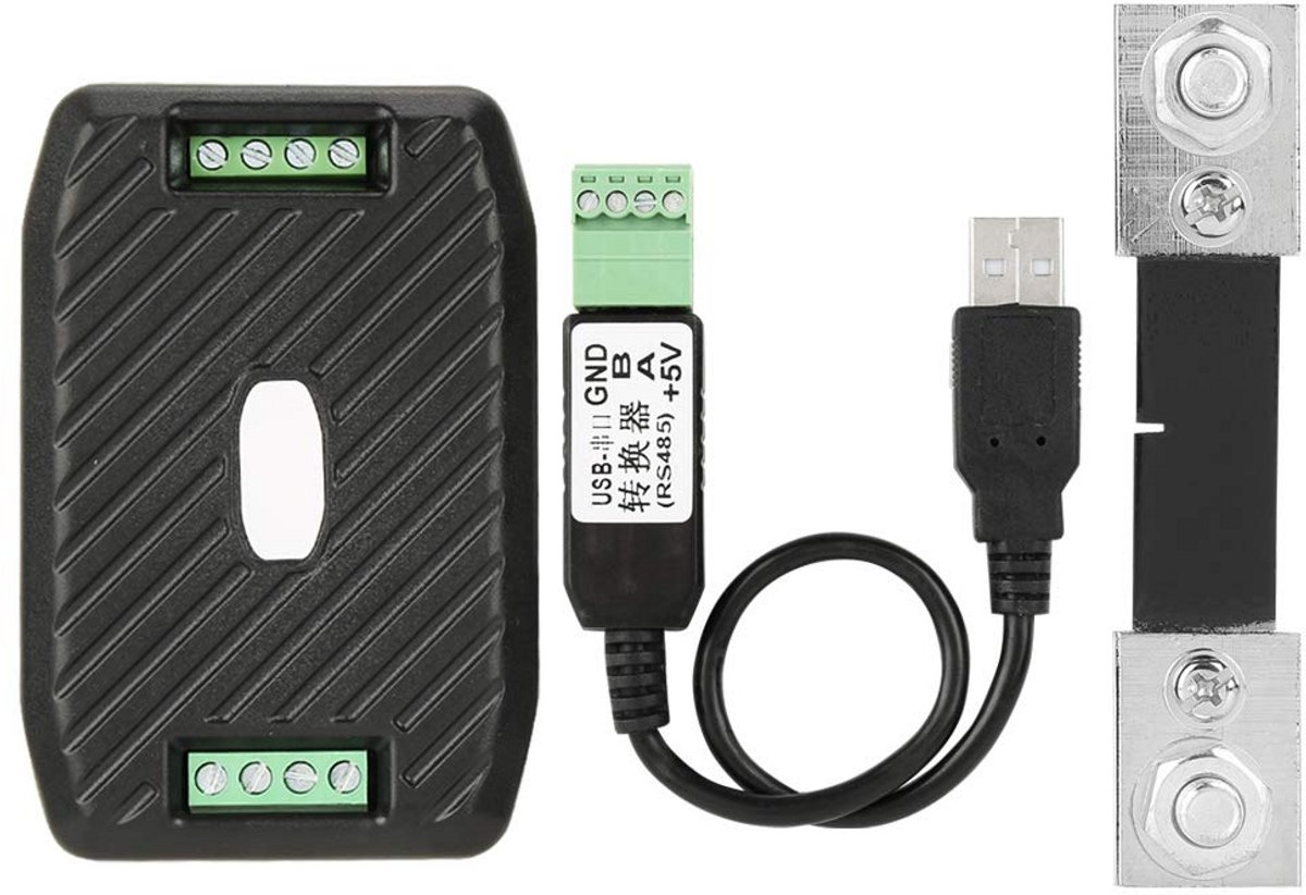 Digitale DC Verbruiksmeter met Shunt voor Spanning, Stroom, Vermogen en Energie (0-300V)