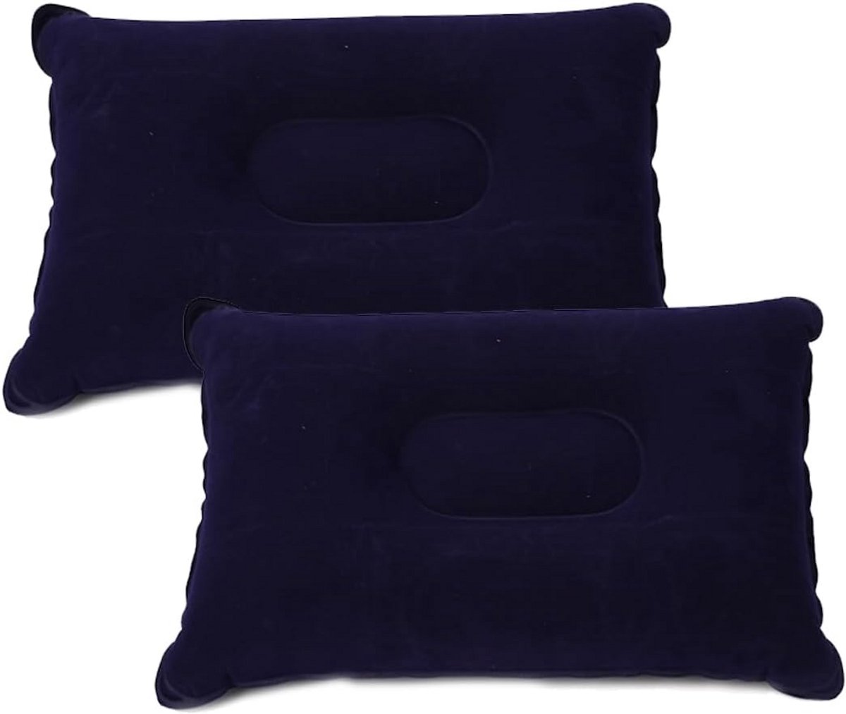 2x Opblaasbaar Kampeerkussen - Compact & Comfortabel Reis-/Outdoor Kussen