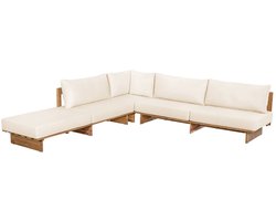 Loungebank tuin Benito beige loungeset acaciahout 270cm tuinset hout