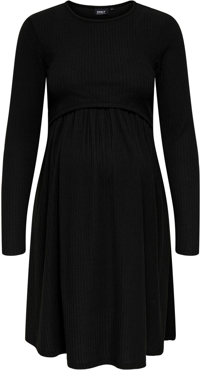 Only MATERNITY Jurk OLMMALAYA Midi-jurk Black