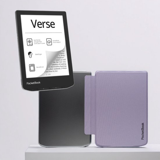 PocketBook Verse - E-reader - Mist Grey - Met Transparant Pa ... - cover