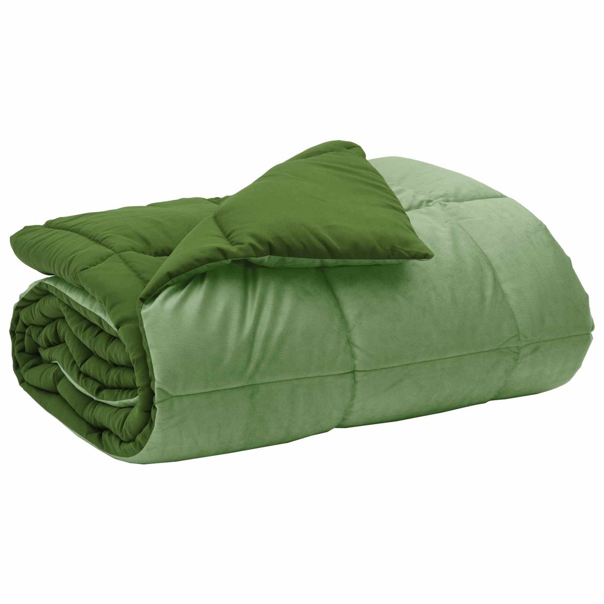 vidaXL - Winter - Duvet - Gekwilt - Groen - 220 - x - 260 - cm - Microvezel