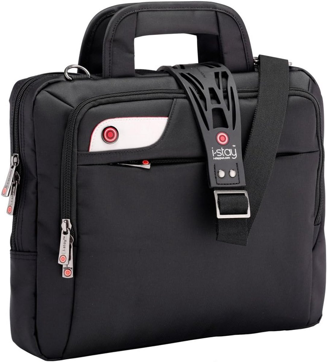 Zwarte Netbook & Laptop Tas 13,3 Inch (33,8 cm) met Antislip Schouderriem