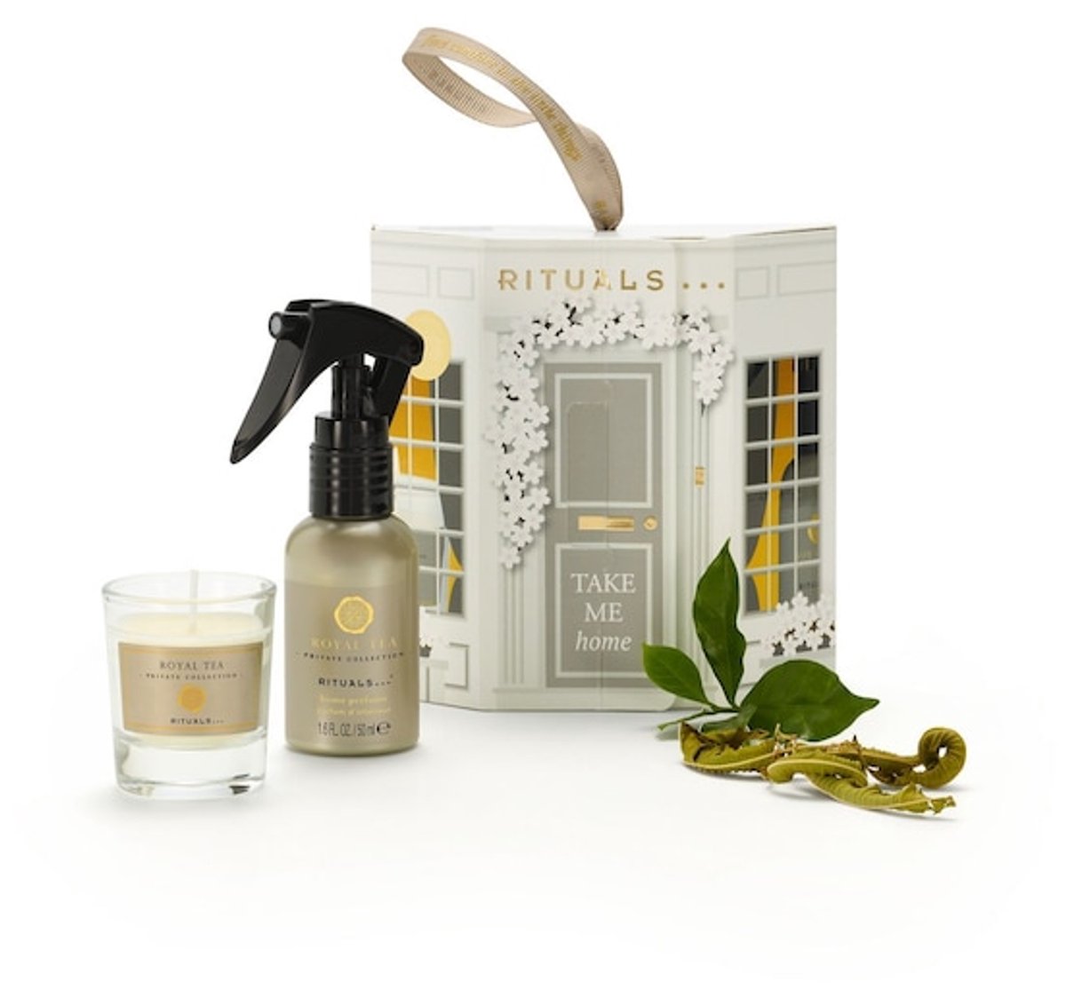 Rituals - Geschenkset - 2 Producten - Huisparfum Room Spray 50 ml + Geurkaars 25 gram - Giftset - Geschenkdoos - Cadeaudoos - Cadeauset - Cadeaus voor Vrouwen en Mannen - Heren - Vrouw - Man - Roomspray - Geurkaarsen - Huis Parfum - Kaars - Kaarsen
