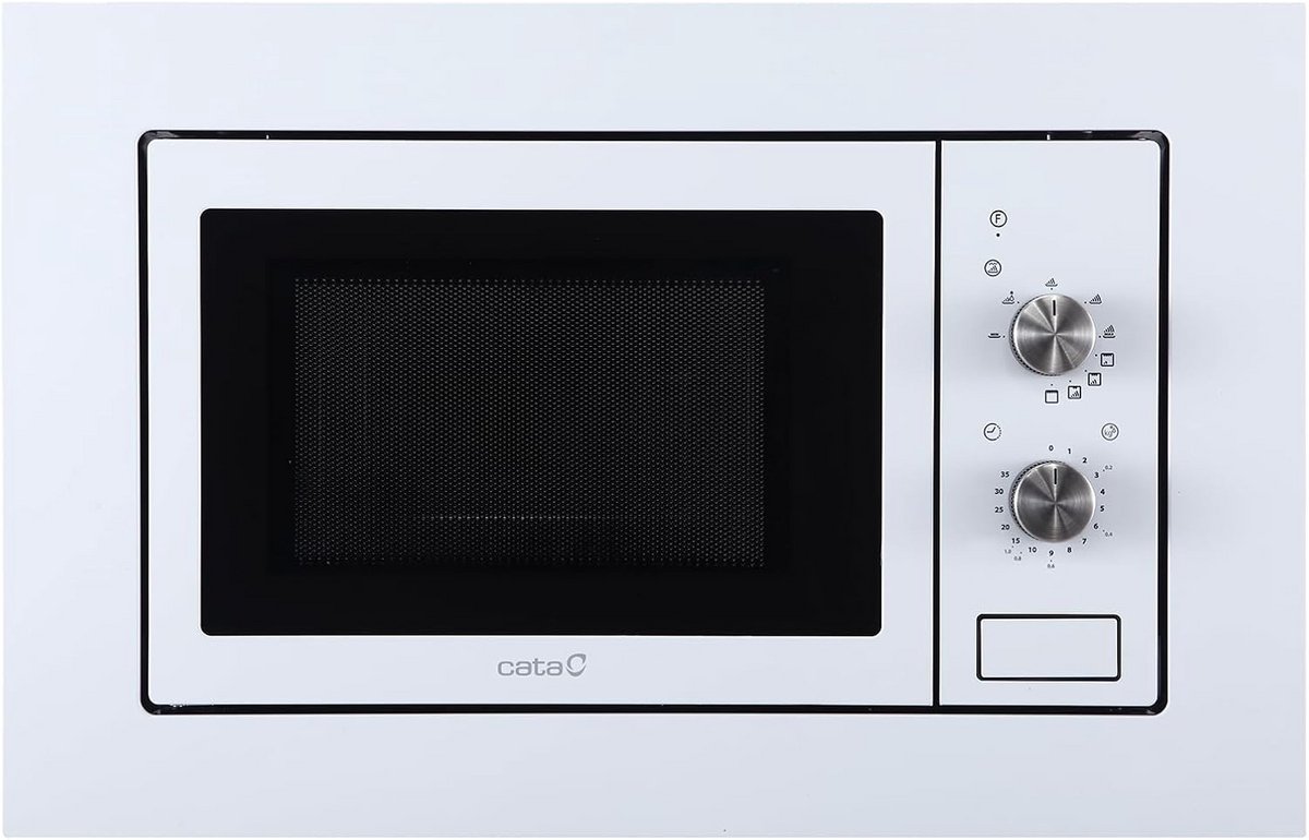 Inbouw Magnetron 20 Liter - 800W, 5 Vermogensniveaus & Ontdooifunctie - Wit/Inox