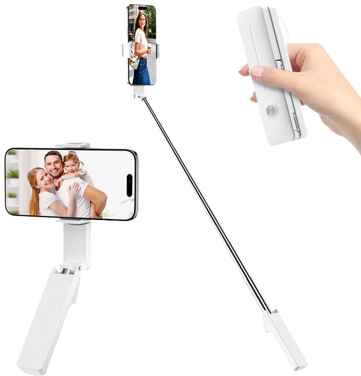 Mini Selfie Stick - Telescoopbaar Ontwerp - Geschikt voor Smartphones tot 95 mm