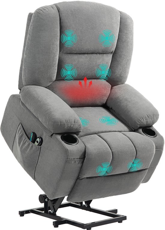 HOMCOM Relaxfauteuil met Sta-op en Massagefunctie - HOMCOM - €519,90
