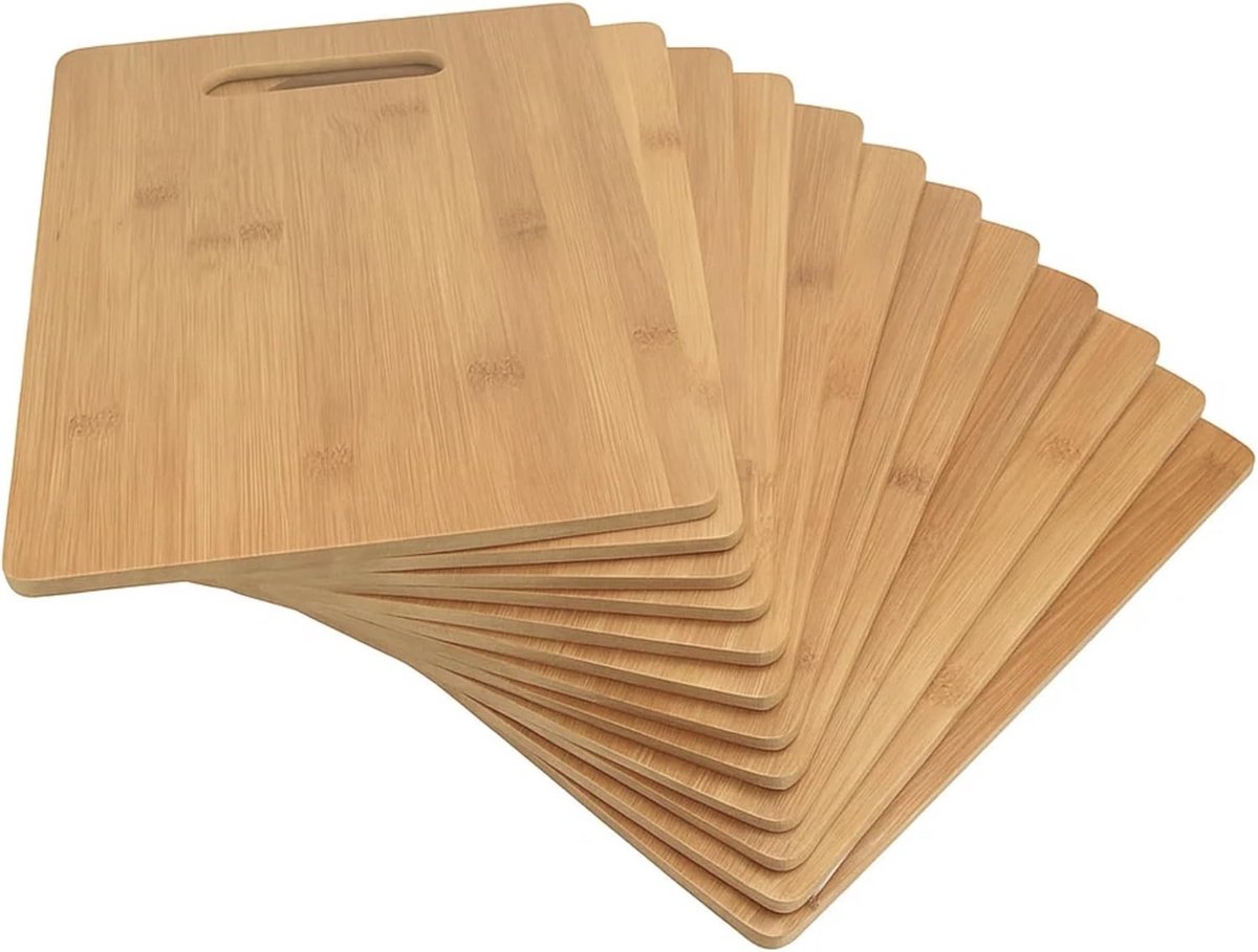 Set van 12 Bamboe Snijplanken – 30x25 cm – Houten Keuken Snijplank
