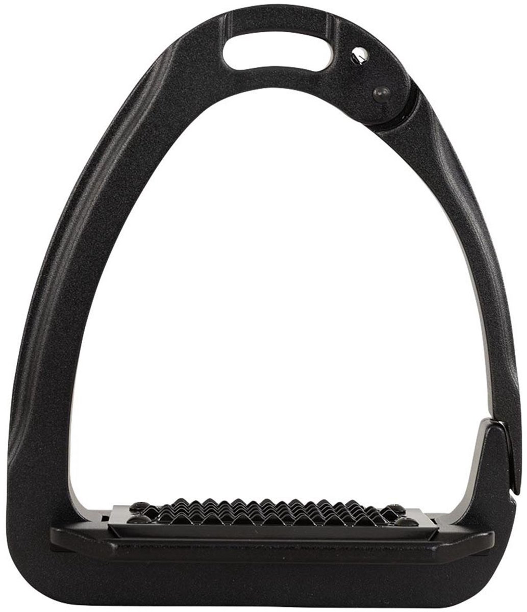 Acavallo Beugels Arena AluPlus 2.0 Zwart/Alu - 12 cm | Rood | Stijgbeugels en Beugelriemen