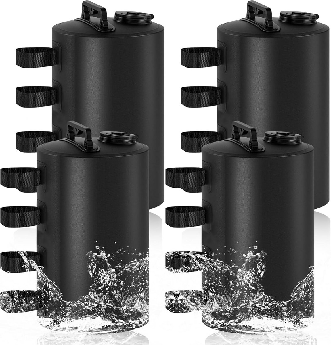 4x Watergewichten voor Paviljoen en Partytent - 80 kg Vulbaar met Zand of Water
