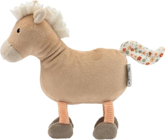 Zacht Pluche Knuffel Paardje met Rammelaar - Speelgoed voor Baby's en Peuters — afbeelding 2