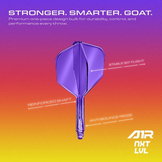 GOAT Air Neon Purple NO6 - Dart Flights van GOAT — afbeelding 2