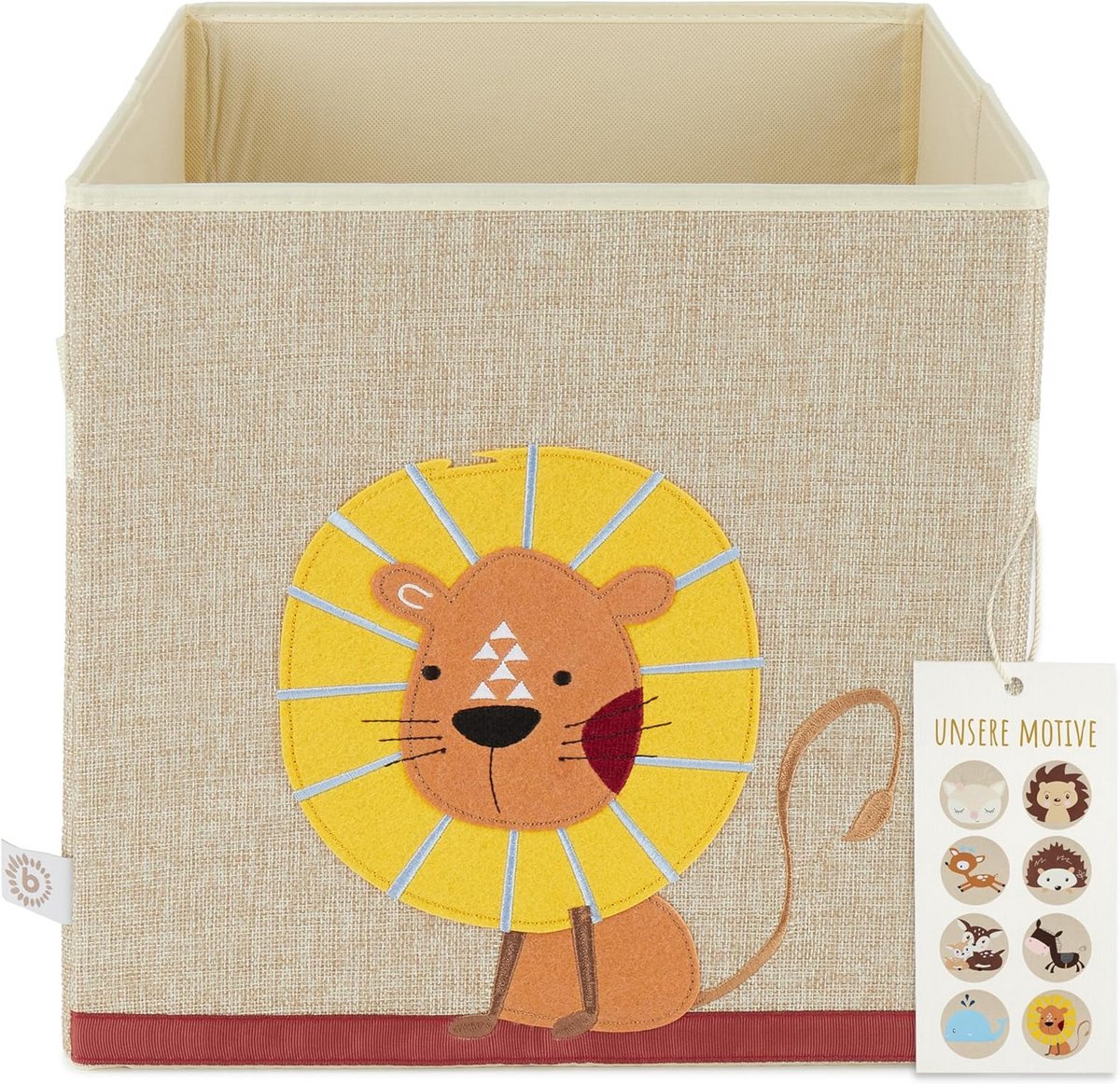 Opvouwbare Opbergbox Kinderen 36L met Leuke Leeuw Print - Geschikt voor Kallax Planken