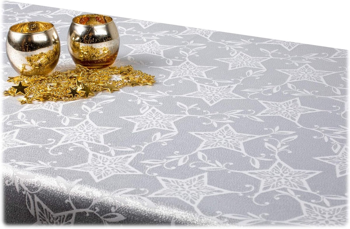 Luxe Dubbelzijdig Kersttafelkleed Vlekbestendig Rechthoekig 140 x 220 cm