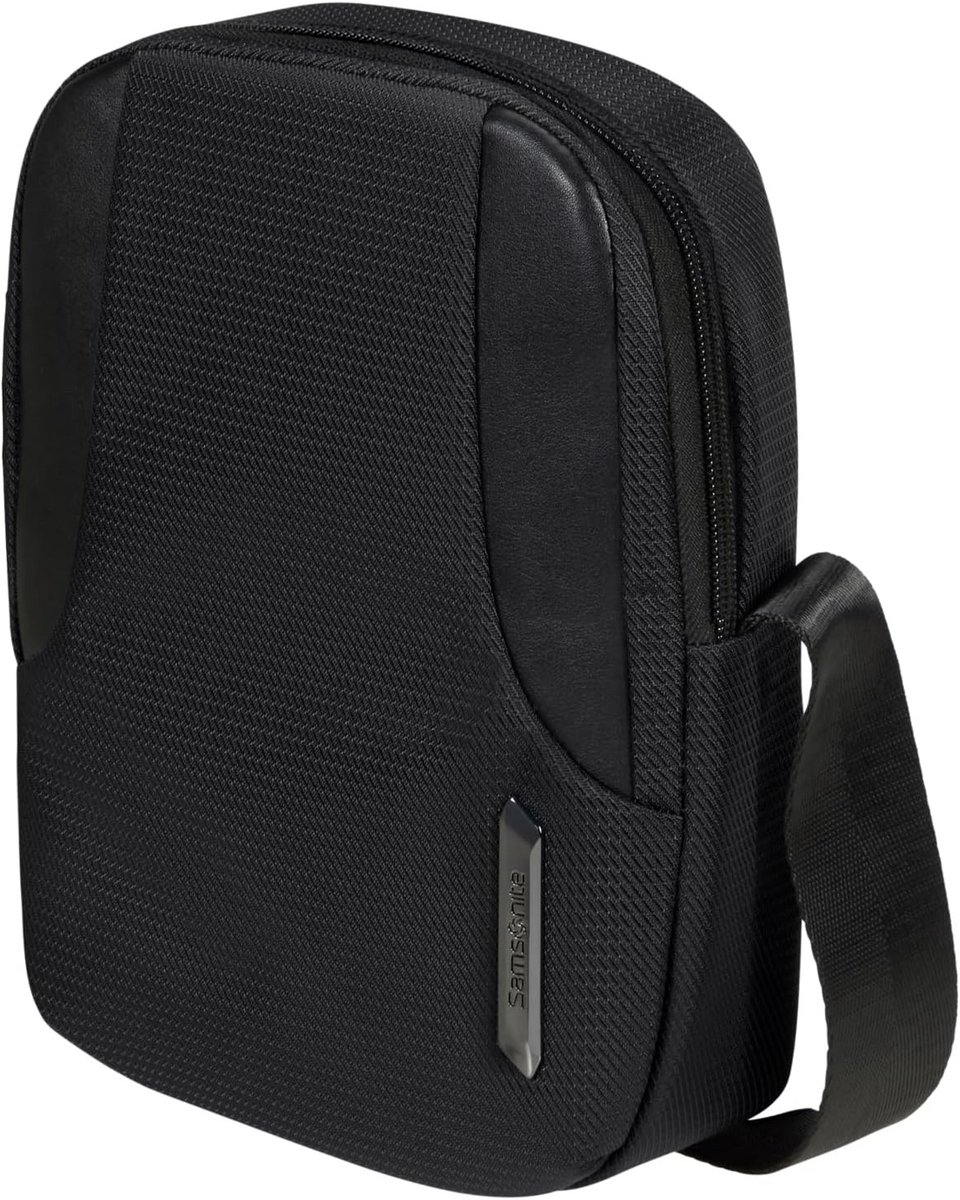 Compacte Zwarte Schoudertas voor Tablet/iPad (7,9 inch) - Duurzaam en Functioneel