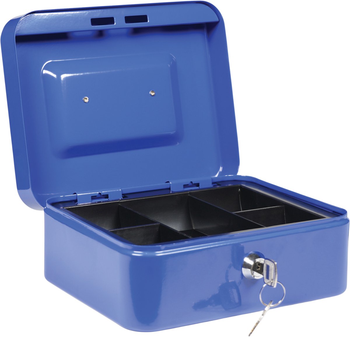 Eagle T415BL - Geldkistje - Met Sleutelslot & Muntlade - Blauw