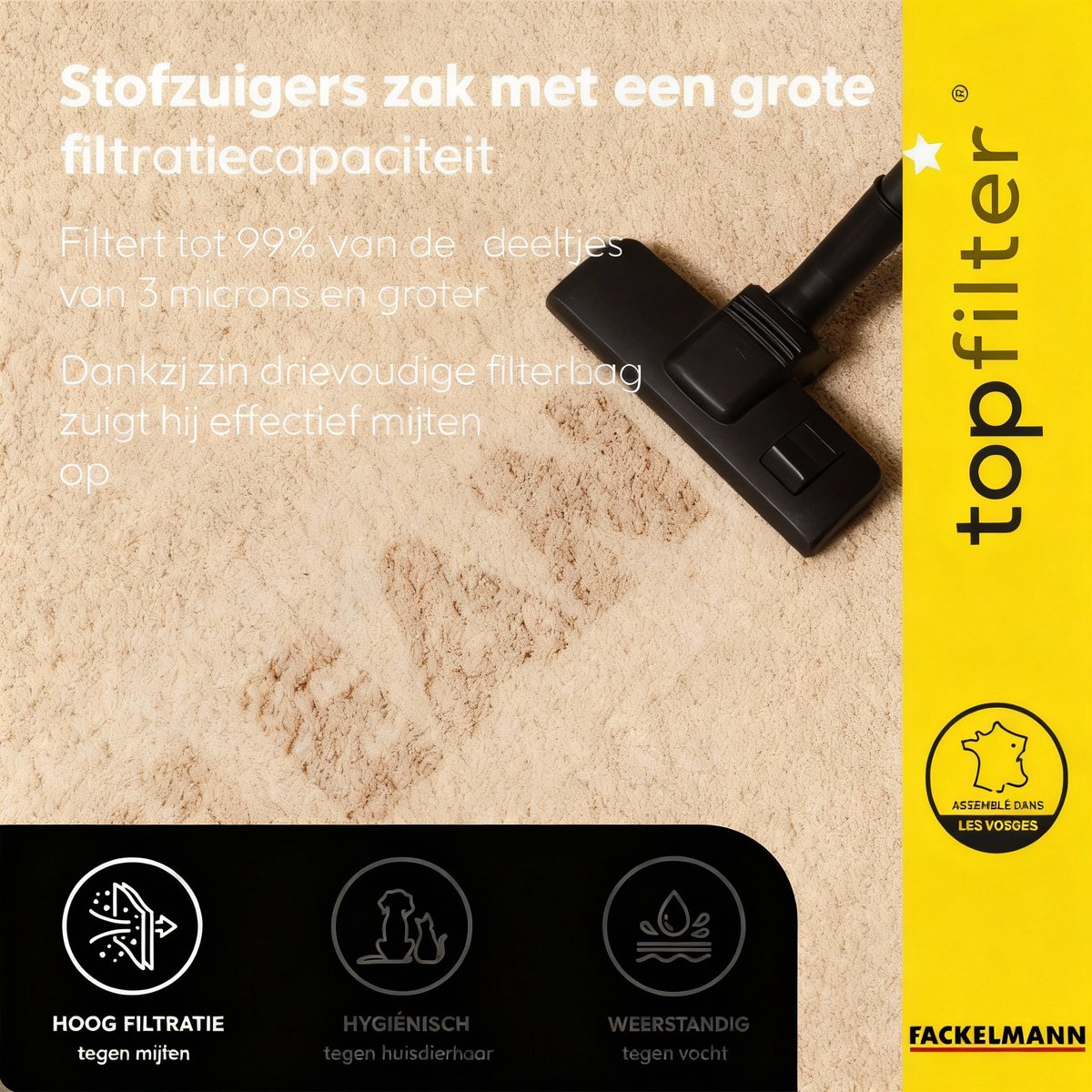 Set van 2 Bluesky en Gisowatt TopFilter Premium stofzuigerzakken