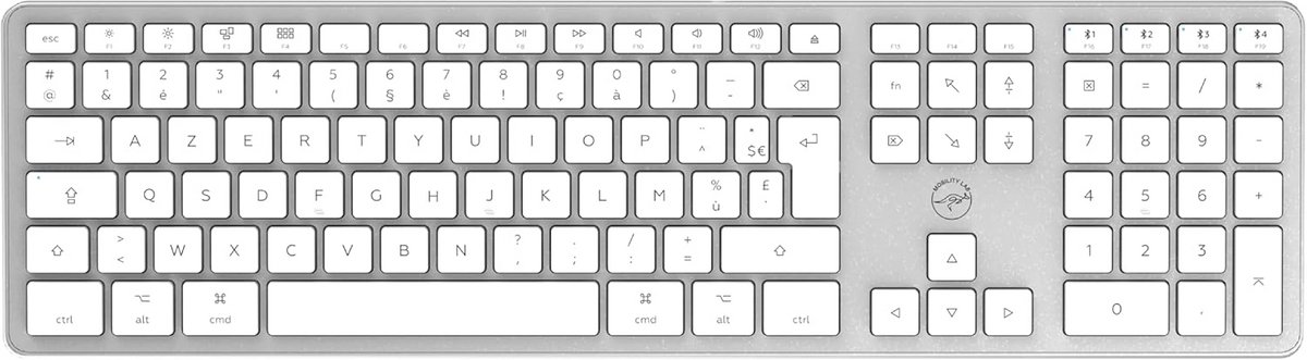 Draadloos Azerty Toetsenbord en Desktop Set Wit voor Mac