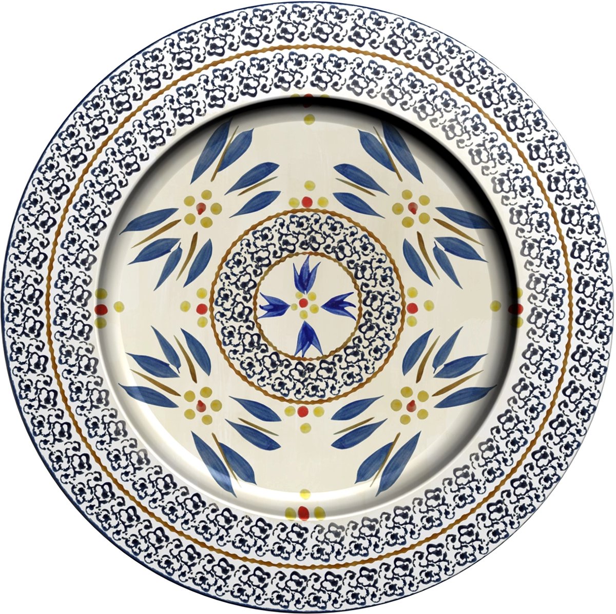 Lavandoux - Onderbord - Ø33 cm - Metaal - Old World Blue - Set van 2