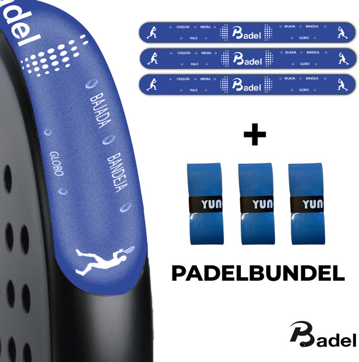 Badel® Padel Protector Bundel – 3 Stuks – Lichtgewicht Frame Bescherming – Geen Invloed op Balans