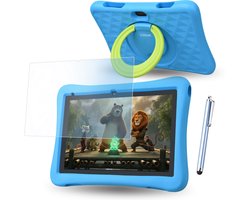 WiseQ Tablet Kinderen 2026 model - 96 GB - 6000mAh - Ouderlijk Toezicht - Kindertablet 10 inch - Kids Tablet - Android 15 - Blauw