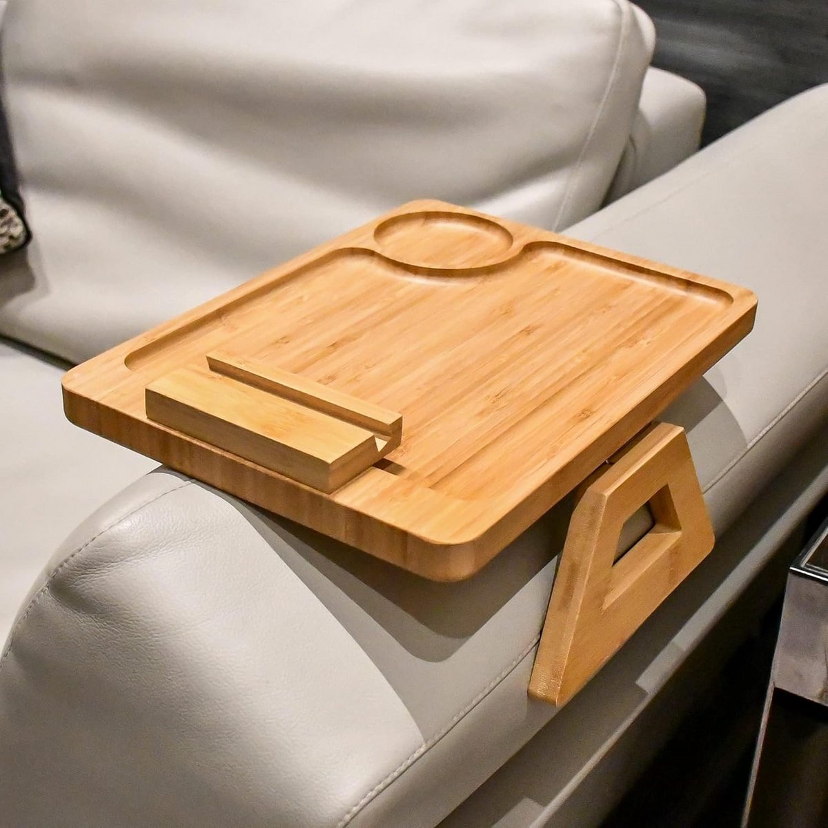 Universele Armleuning Tafel voor Bank met 360° Draaibare Telefoonhouder