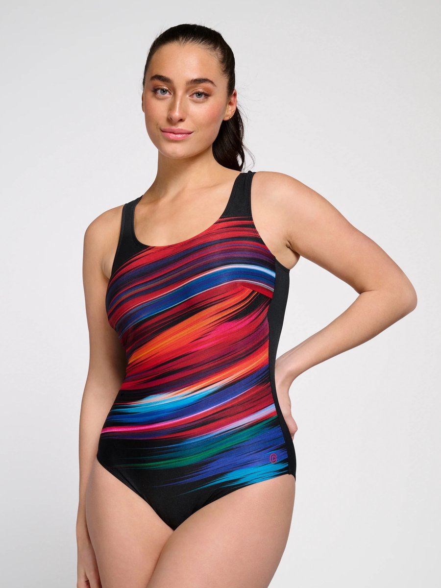Ten Cate Dames Badpak Soft Cup Donkerblauw Multi Color — afbeelding 4