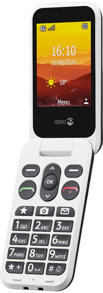 4G GSM mobiele telefoon - zeer geschikt voor SLECHTHORENDEN en SLECHTZIENDEN - 35 dB versterking - SOS met LOCATIE - L20