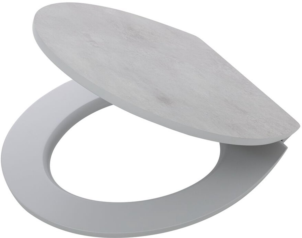 Tiger concrete - wc bril - softclose - lichtgrijs / betonlook
