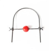 Verstelbare Gag Bal - Mondknevel - Rood - 4 Cm - RVS - BDSM