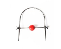 Verstelbare Gag Bal - Mondknevel - Rood - 4 Cm - RVS - BDSM