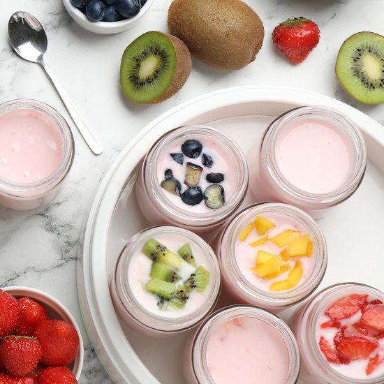 Set van 12 Glazen Yoghurtbekers met Deksel - 200ml Dessertpotjes voor Yoghurt, Pudding en Honing — afbeelding 2