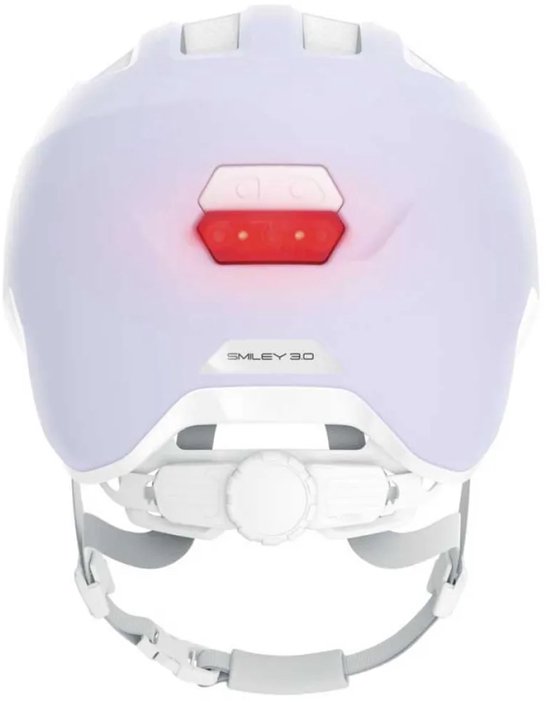 Fietshelm ABUS SMILEY 3.0 ACE LED pure lavender M - 50-55 cm - paars - Geschikt voor gebruik op kinderfietsen - 250 g — afbeelding 4