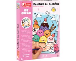 Graine Creative schilderen op nummer ijsje creatieve hobbyset 18,5x22 cm.