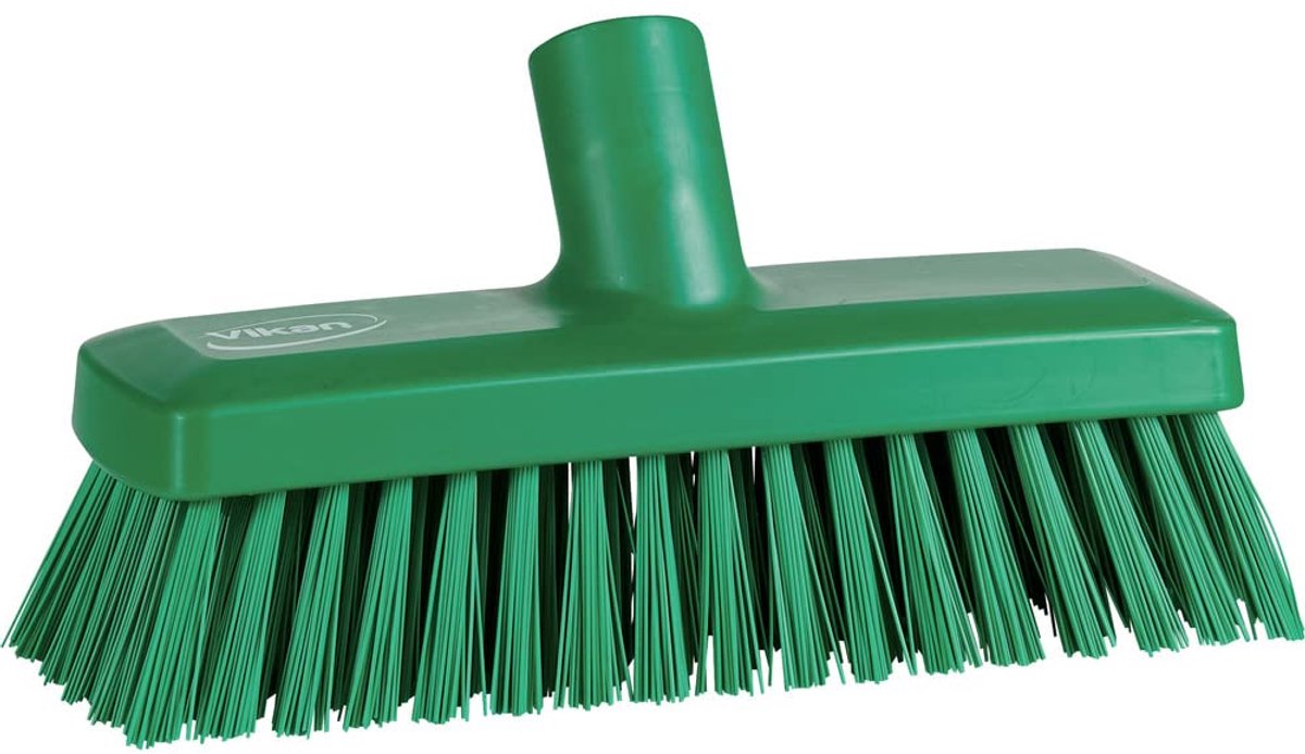 Compact Vloer- en Muurbezem Hard - Groen voor Grondige Reiniging