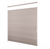 Dutchblinds - Plisségordijnen - lichtdoorlatend - Beige - 40 x 175 cm - Raamdecoratie op maat