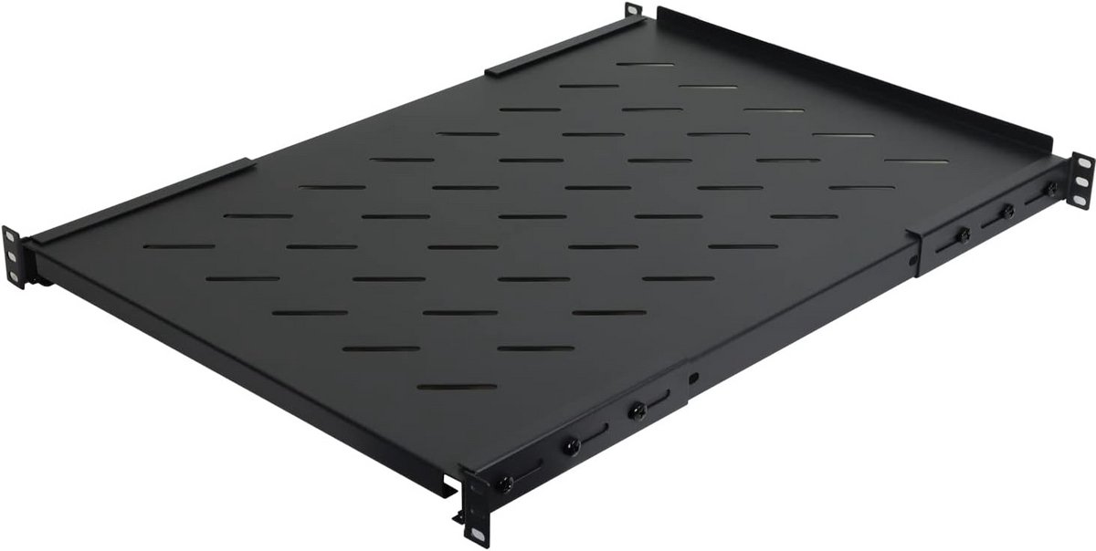 Vaste 1U Server Rek Plank 19 Inch Geventileerd voor IT Netwerk Kast - Verstelbare Diepte