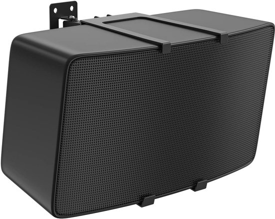 Verstelbare wandhouder Sonos Five Play:5 speaker, kantelbaar + draaibaar, staal, kabelmanagement, zwart