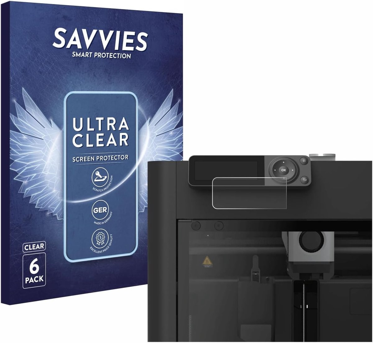 6x Ultra Transparante Screenprotector voor Bambu Lab P1S 3D Printer Display