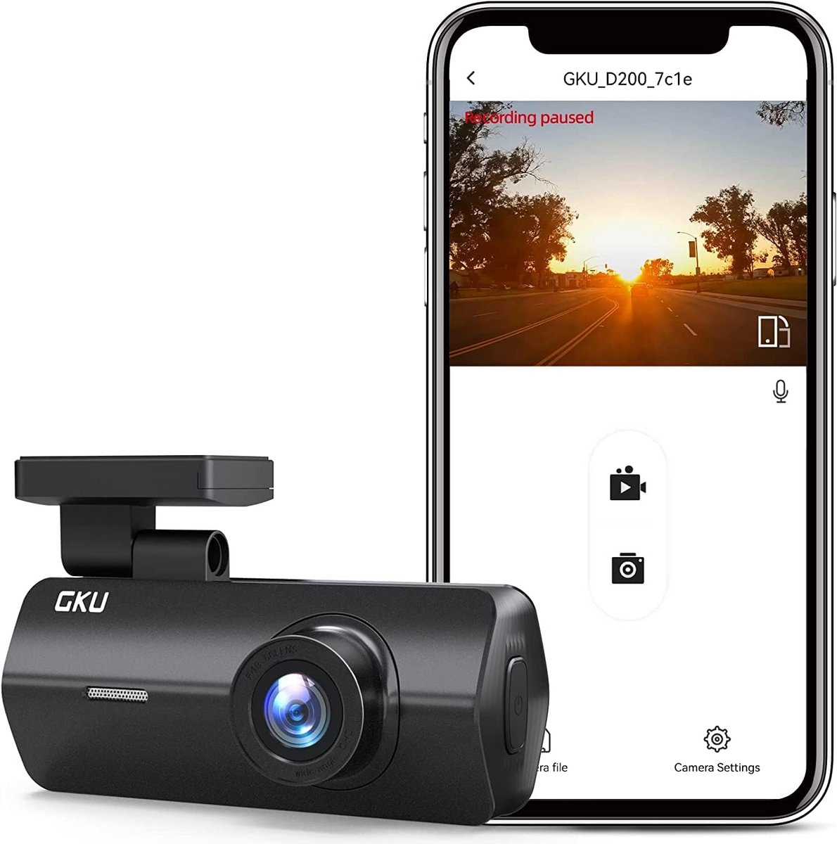 Dashcam Auto 2.5K 1600P met WiFi, 170° Groothoek en Nachtzicht | Parkeermonitor