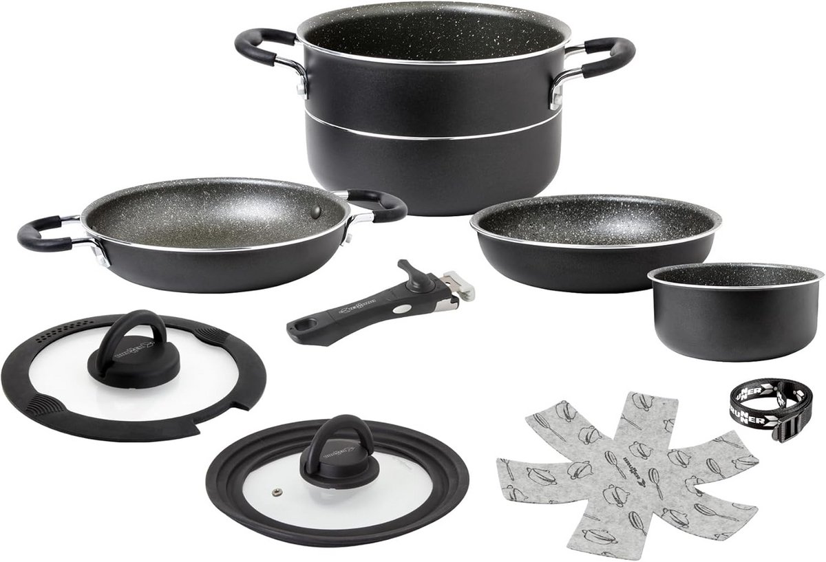 Aluminium Kookset voor Kamperen en Buiten - Inclusief Pannenset