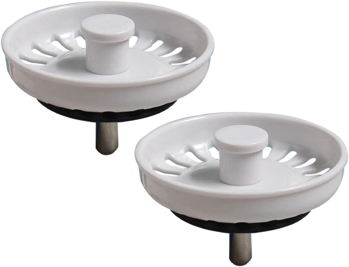 2 Stuks Universele Zinkafvoerpluggen Roestvrij Staal Zeefvervanging 74mm