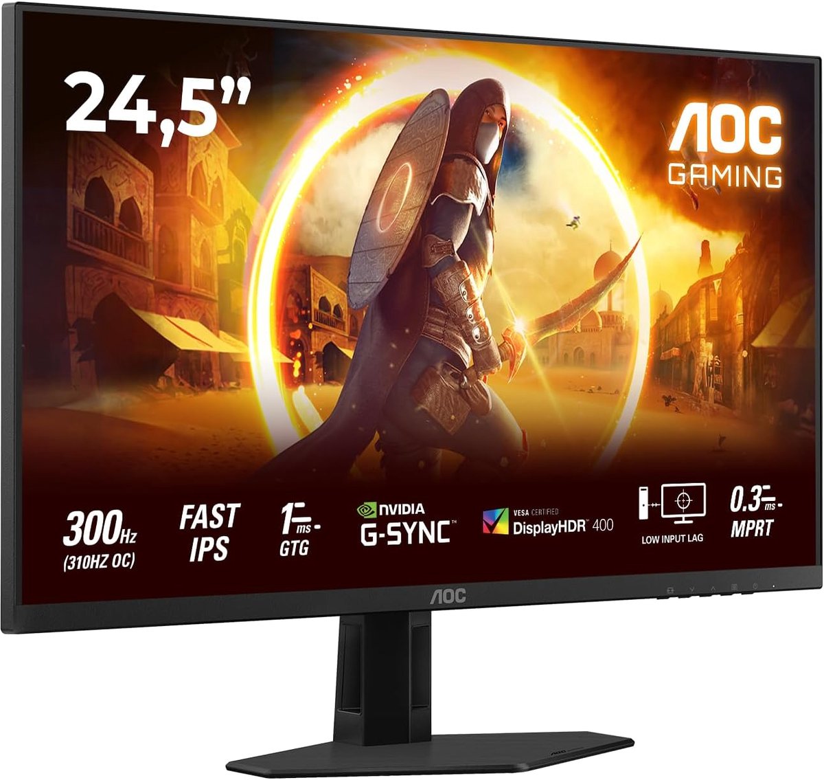 25 Inch Gaming Monitor 300 Hz Full HD Fast IPS G-Sync Compatibel 1ms VRR Scherm