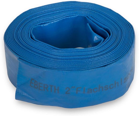 IP Water+ Platte Slang 25 Mm (1 Inch) - 50 Meter - PVC - Oprolbaar - Voor Dompelpomp, Bouw En Irrigatie - Made In Sweden
