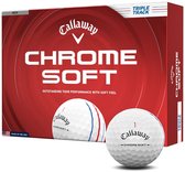 Callaway Chrome Soft Triple Track Golfballen 2026 - Wit - 12 Stuks
