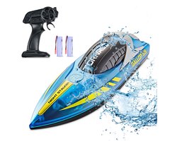 Pumpify Bestuurbare Boot – Waterspeelgoed – Met LED Verlichting – RC Boot – Snelheid Tot 15 km/h – 60m Bereik – Speelgoed Boot – Speedboot – Afstandsbestuurbare Boot - Speelgoed – 5 jaar – 6 jaar – 7 jaar – 8 jaar – 9 jaar – 10 jaar – Blauw